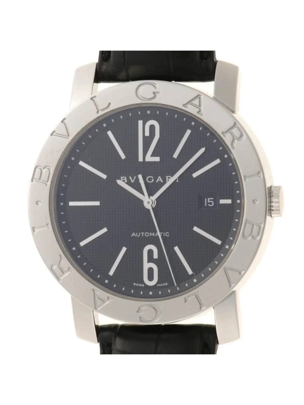Bvlgari Auto Watch Stainless Steel Black Automatic